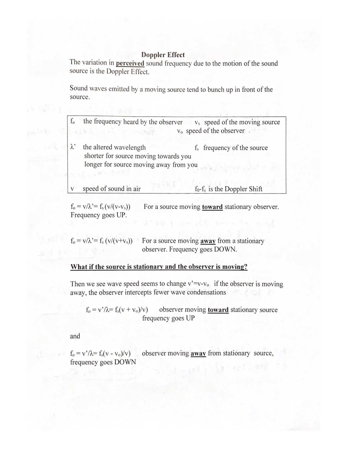 doppler effect problems worksheet
