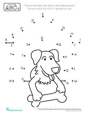 dot to dot worksheets alphabet
