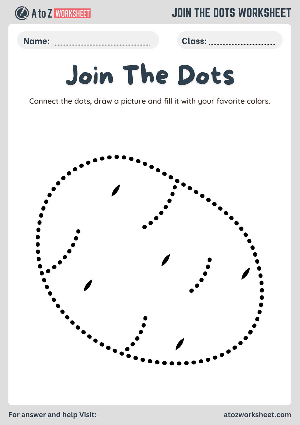 dot worksheets kindergarten