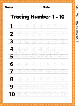 dotted numbers 1 10 worksheets