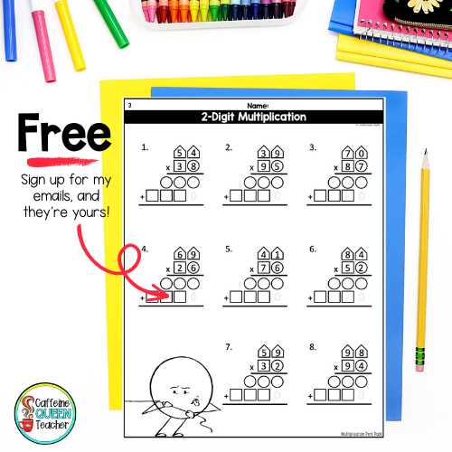 double digit multiplication worksheets