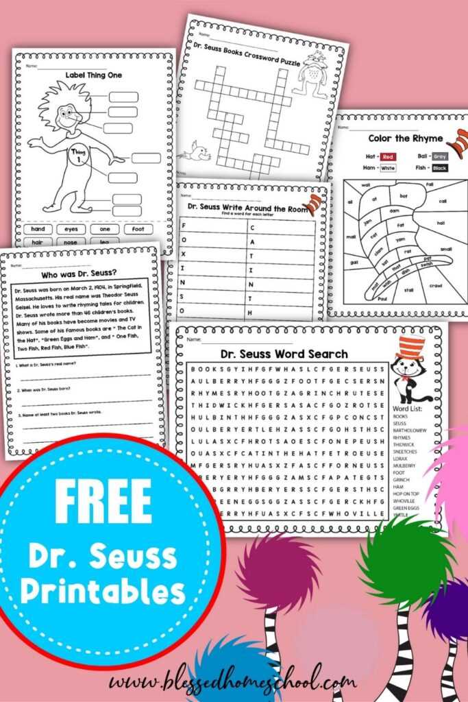 dr seuss worksheets free printable