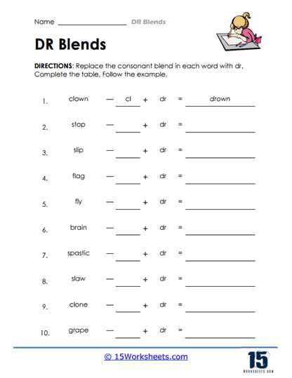 dr worksheets for kindergarten