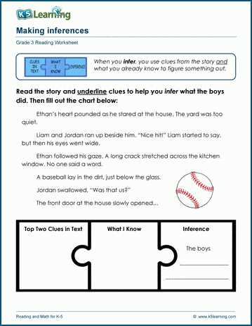 drawing inferences worksheet