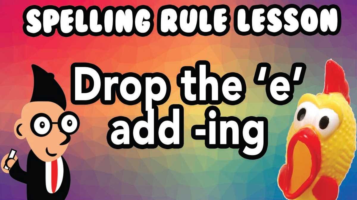 drop the e rule worksheets