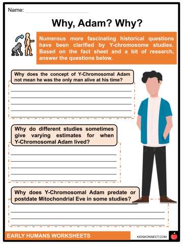 early man worksheets