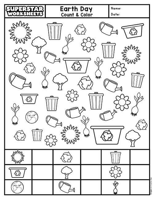 earth day addition worksheets