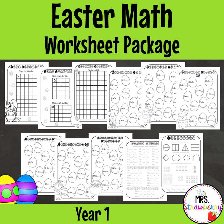 easter bunny math worksheets