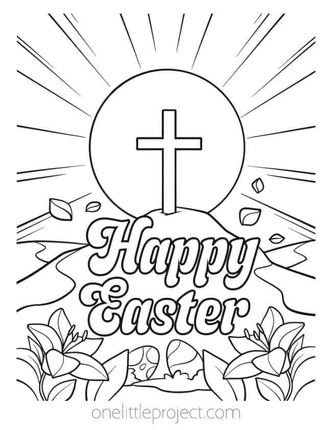 easter coloring worksheet