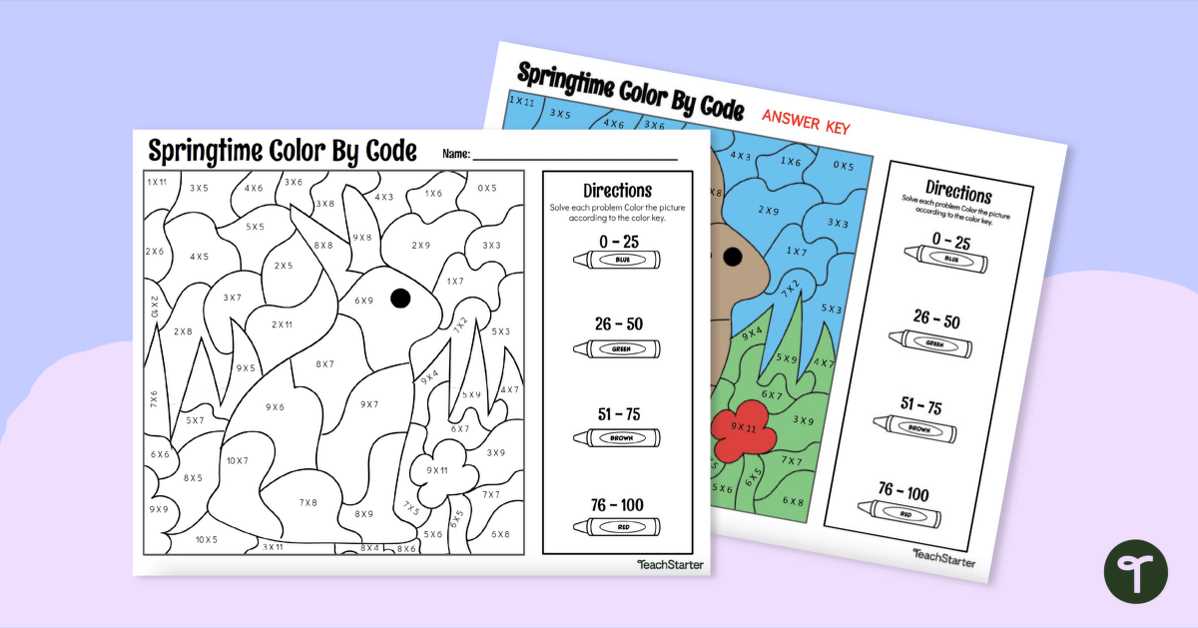 easter math coloring worksheets