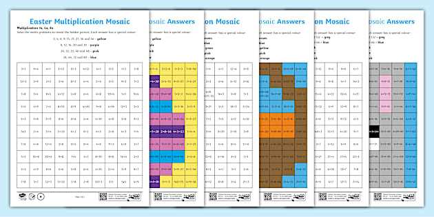 easter multiplication worksheets