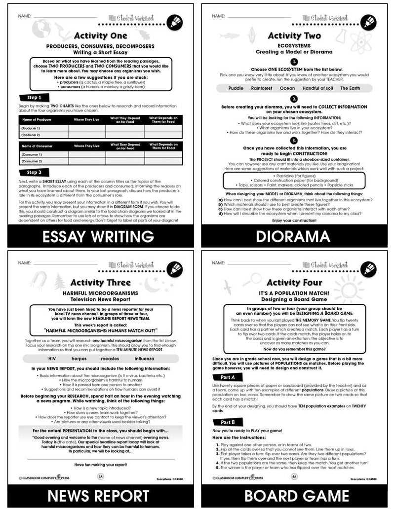 ecosystem worksheets free