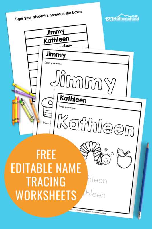editable name worksheets tracing letters customize
