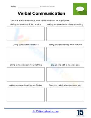 effective communication worksheet