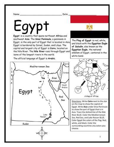 egyptian worksheets printable