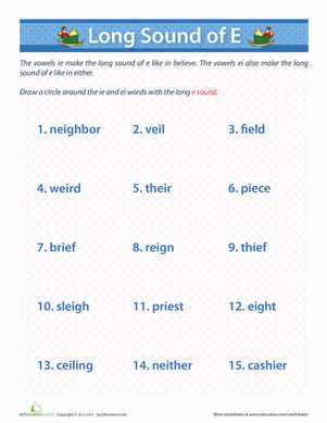 eigh phonics worksheets