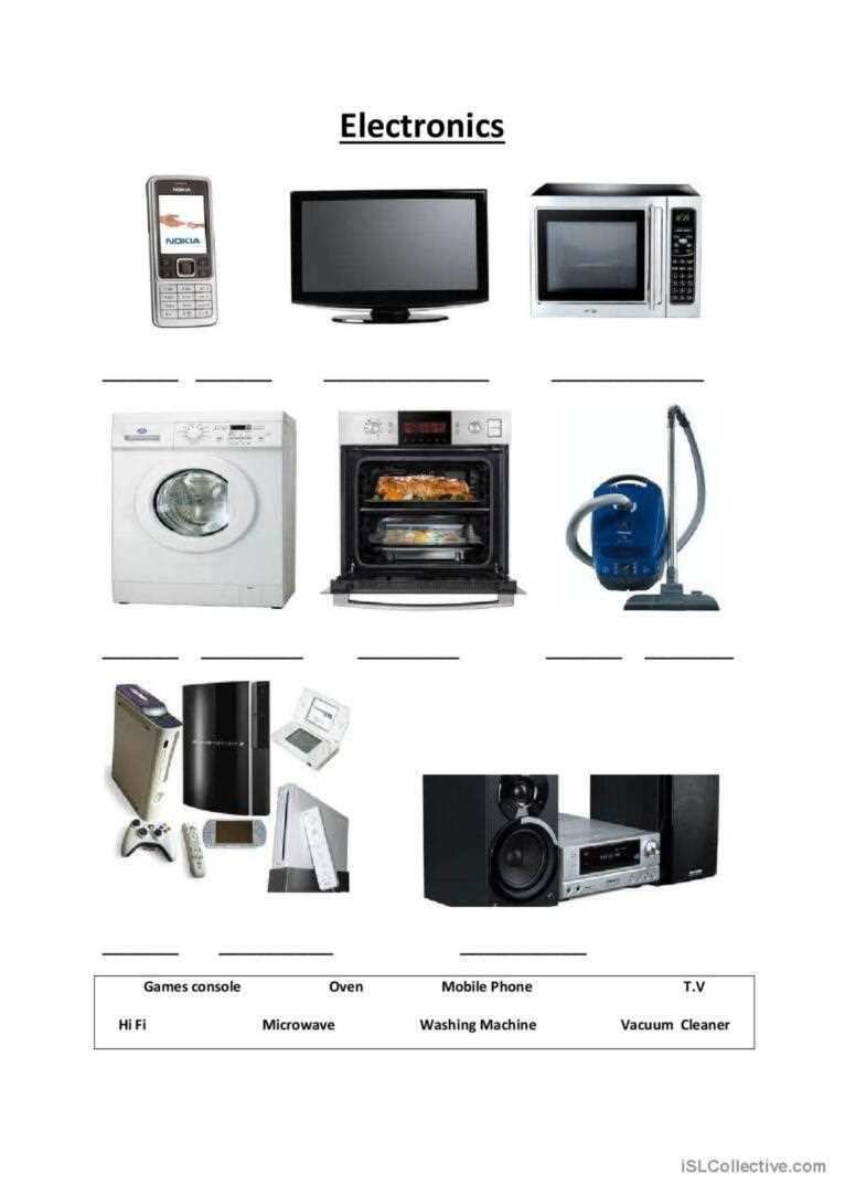 electronic devices vocabulary worksheet