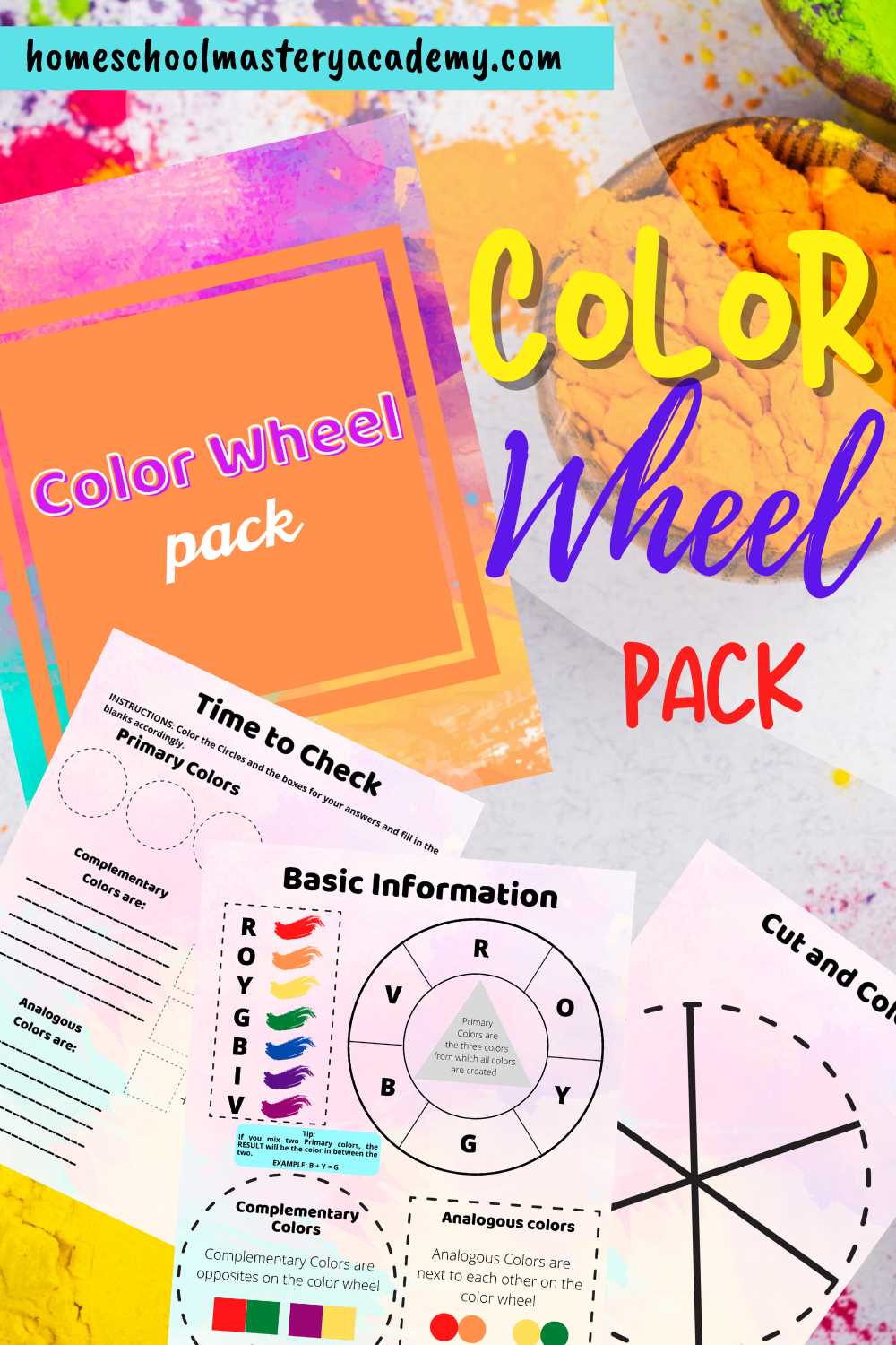 elementary color wheel worksheet