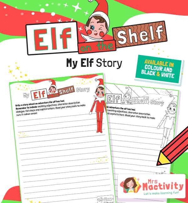 elf on the shelf worksheets