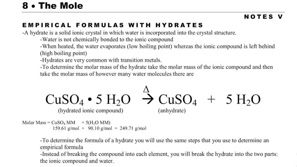 empirical formula molecular formula and hydrates worksheet