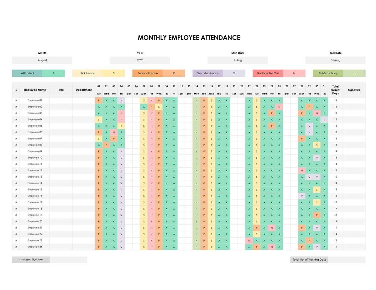 employee worksheet template excel