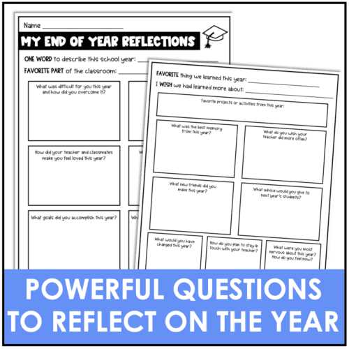 end of year reflection worksheet end of year reflection worksheet