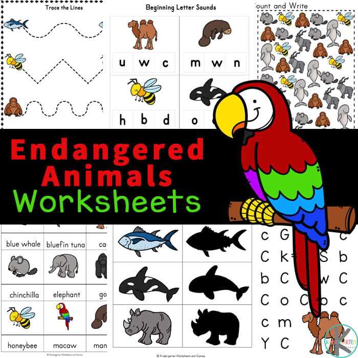 endangered animals worksheets for kindergarten