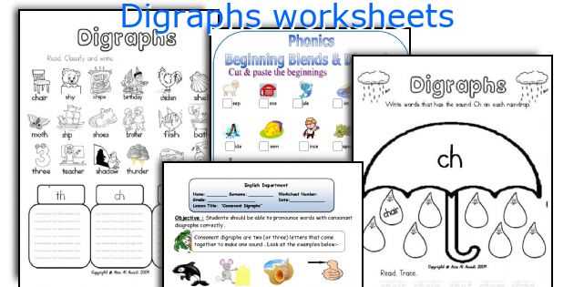 english digraphs worksheets