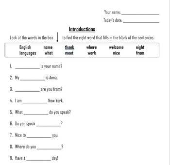 english for beginners worksheets