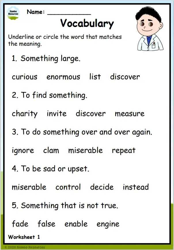 english vocabulary worksheets for adults