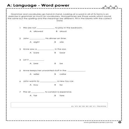 english worksheet class 2
