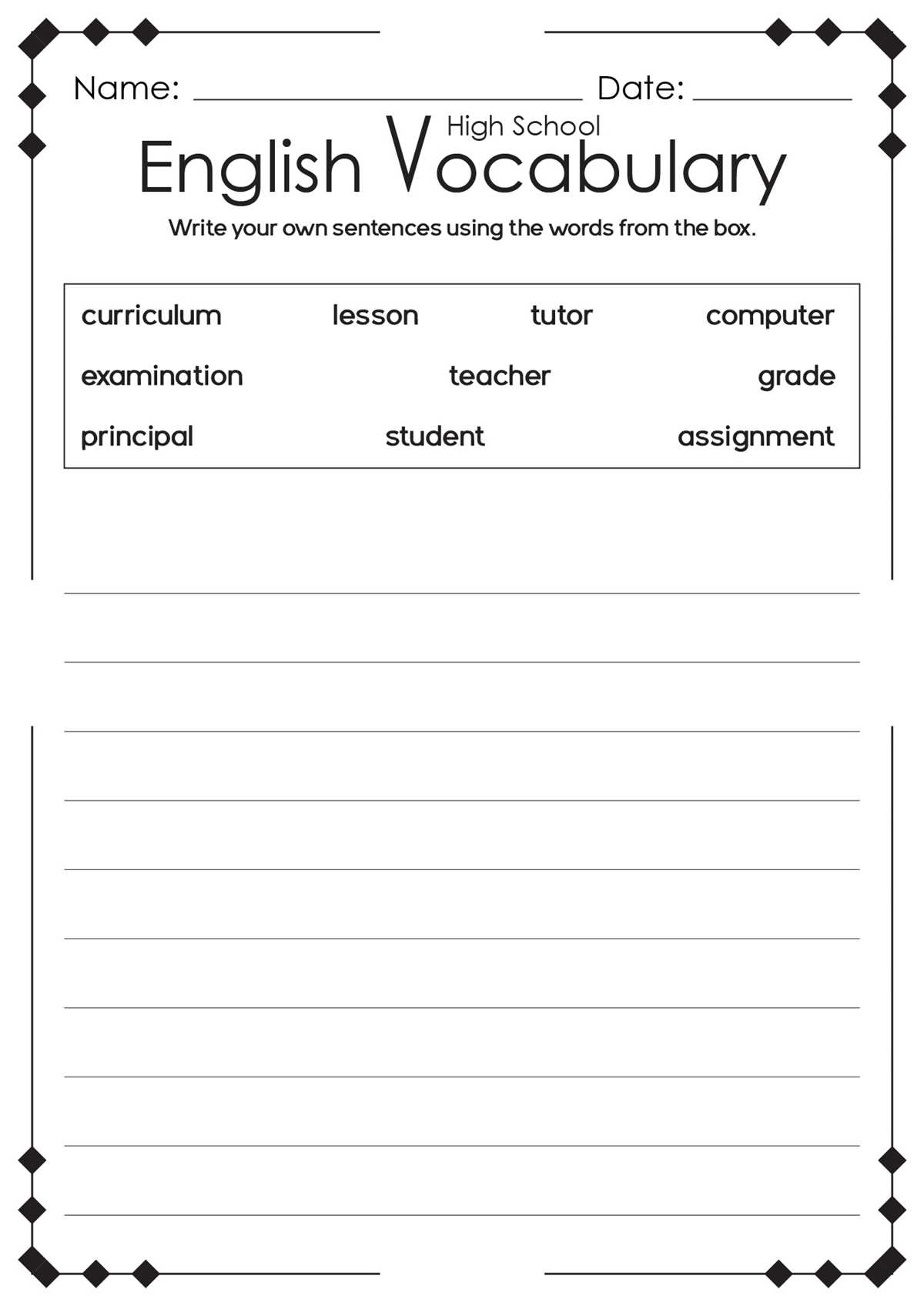 english worksheets middle school english worksheets middle school