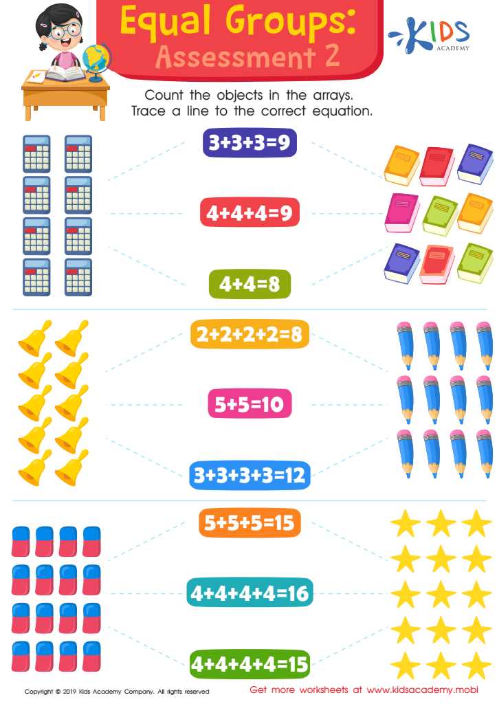 equal grouping worksheets
