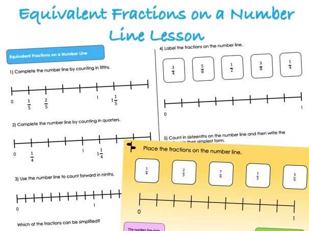 equivalent fractions worksheet number line equivalent fractions worksheet number line