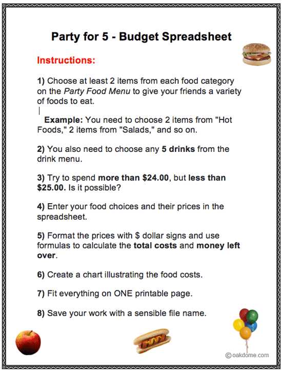 esl budget worksheet