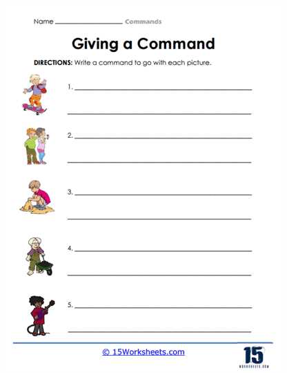 esl commands worksheet
