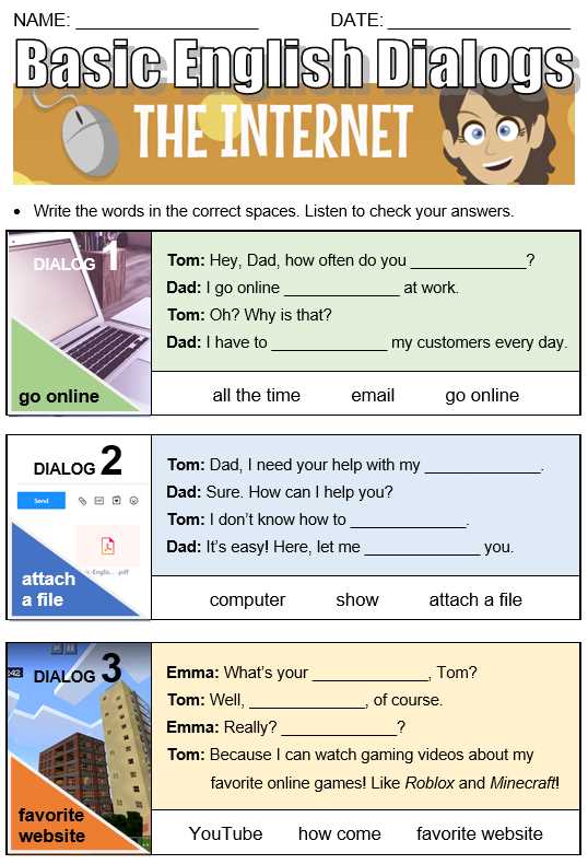 esl computer worksheets