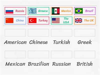 esl countries and nationalities worksheet
