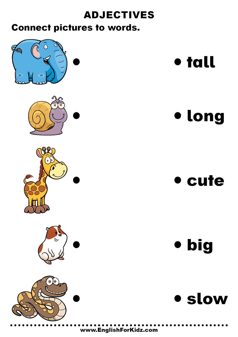 esl descriptive adjectives worksheet esl descriptive adjectives worksheet