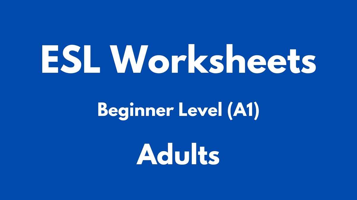 esl worksheets for beginners