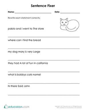 essay correction worksheets