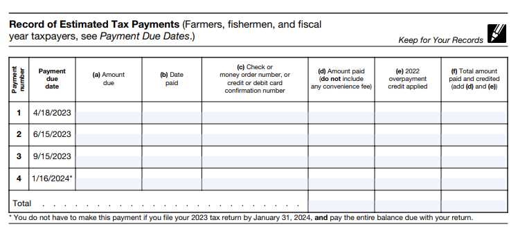 estimated tax calculation worksheet