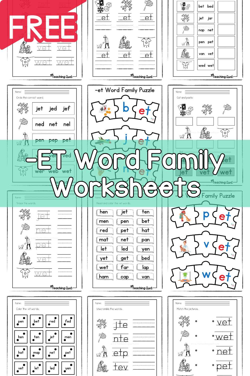 et worksheets for kindergarten