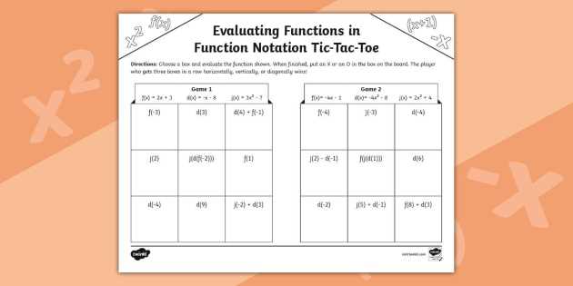 evaluating functions algebra 1 worksheet