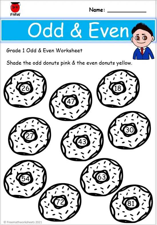 even and odd coloring worksheet