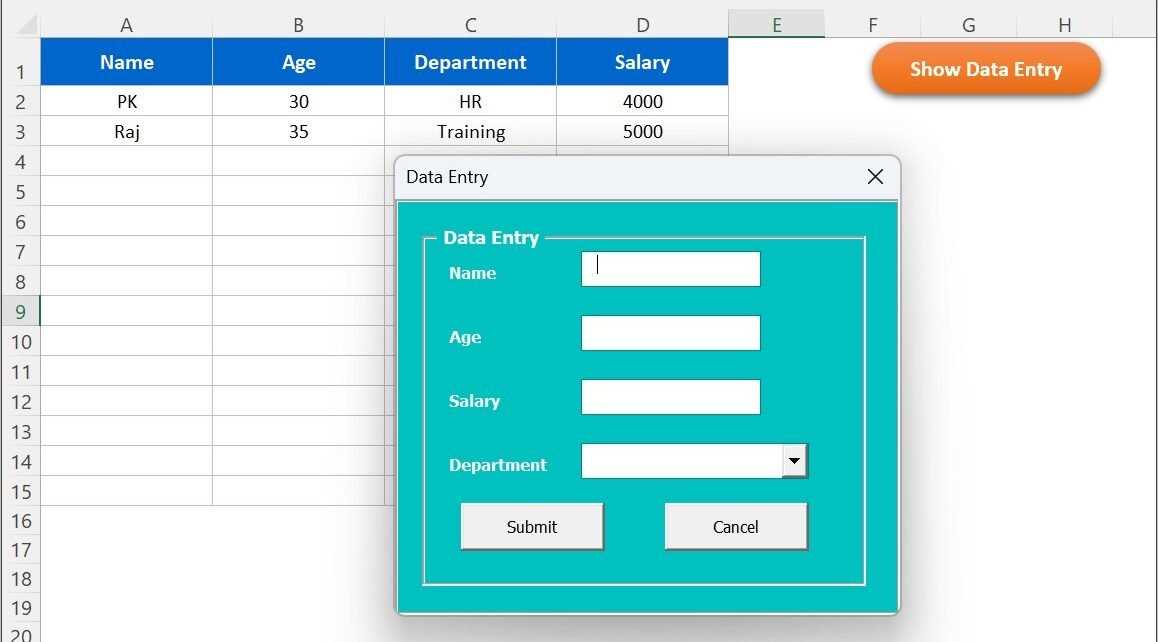 excel vba userform add data to worksheet
