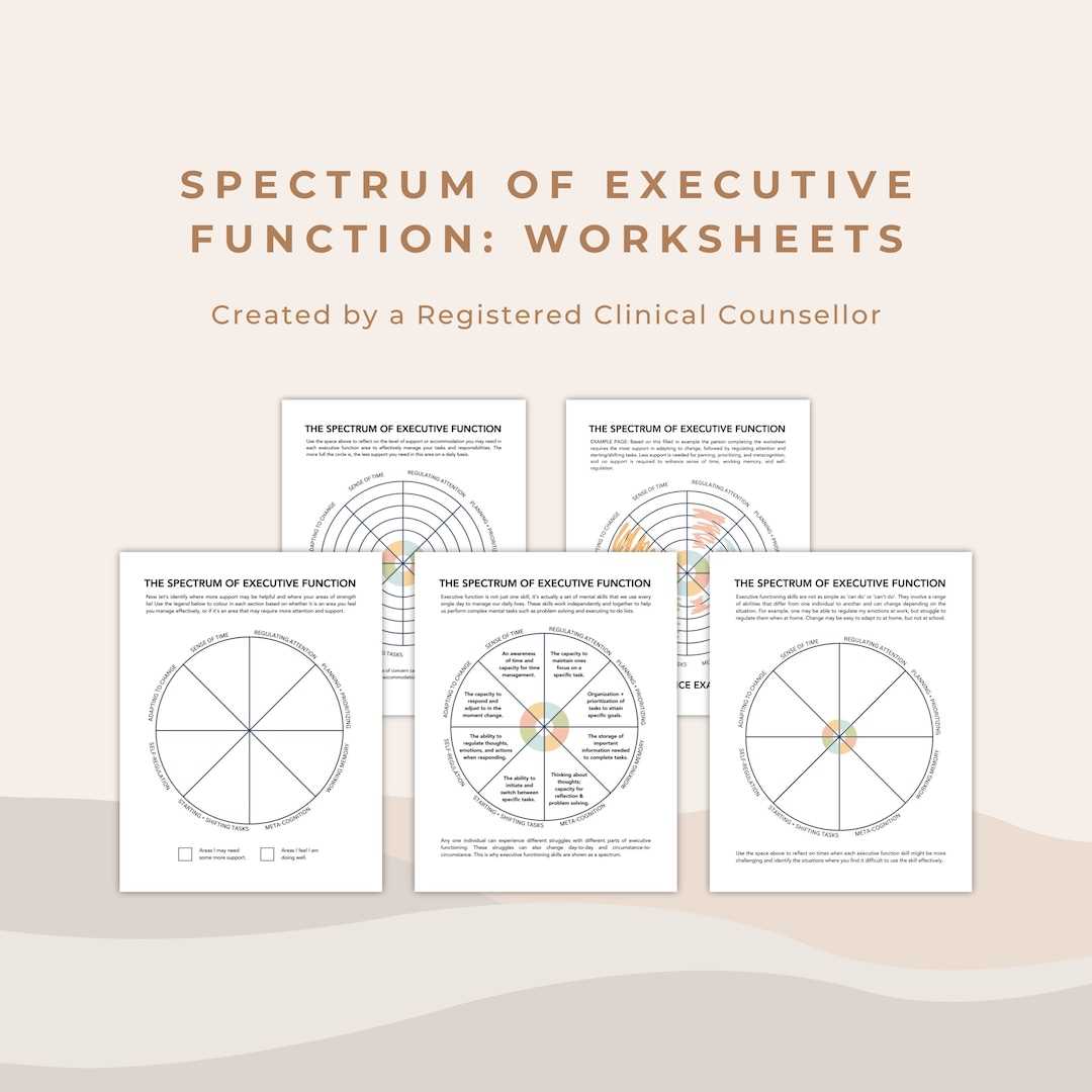 executive functioning worksheets for high school students