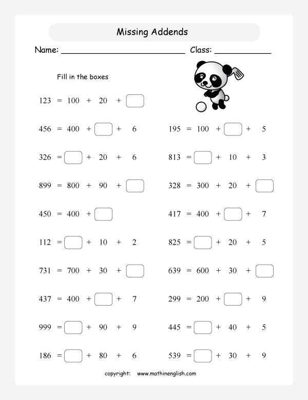 expanded math worksheets