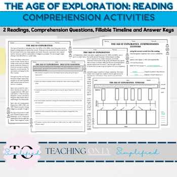 explorers timeline worksheet