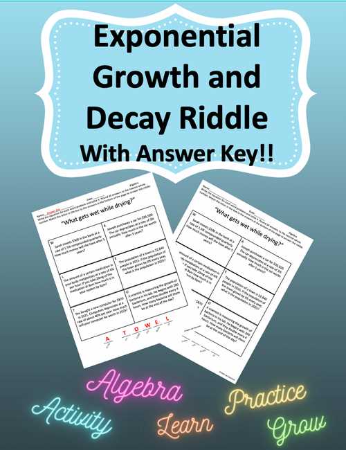 exponential word problems worksheet